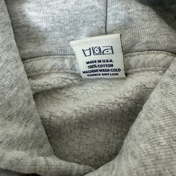 Sporty & Rich Blank Unprinted Heather Grey Hoodie - Picture 4 of 5